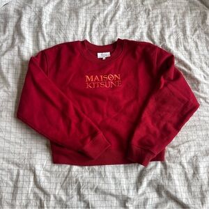 Maison Kitsune Red Sweatshirt